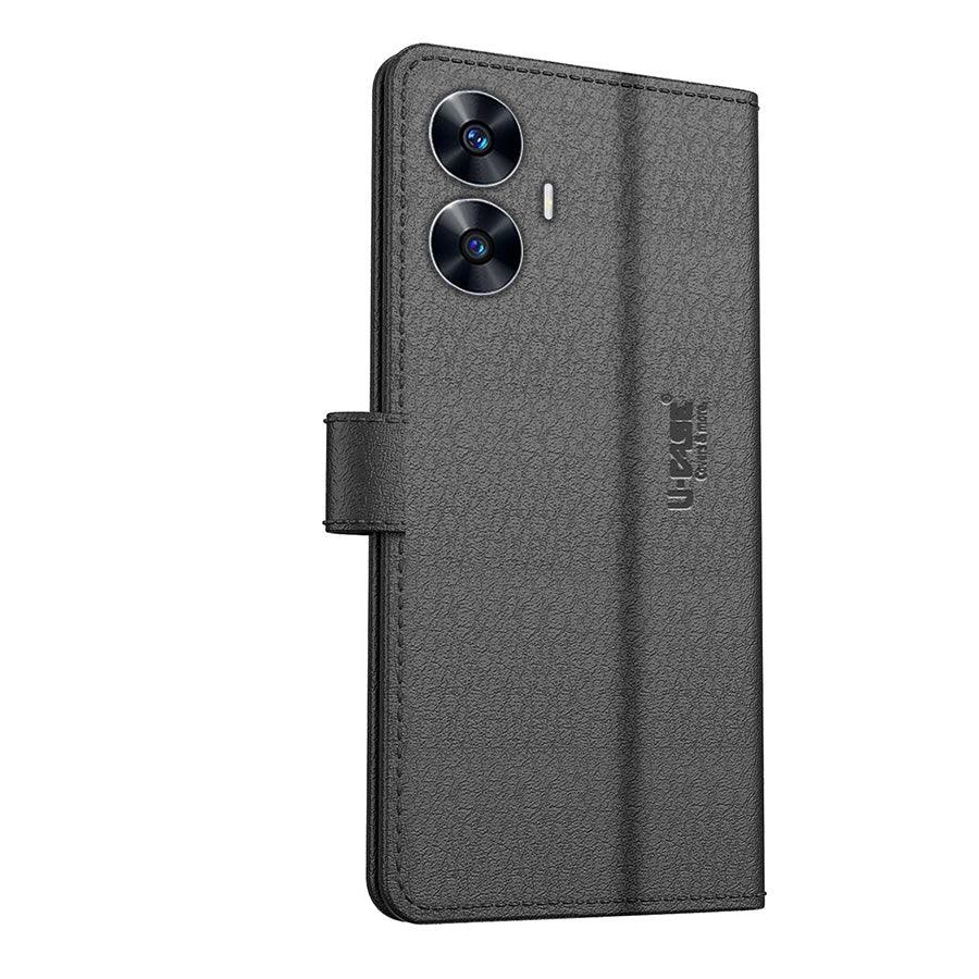 U-CASE Flip Cover for Realme C55 5G / Realme Narzo N55 Vegan Foldable Stand & Pocket Magnetic Closure - Aibex