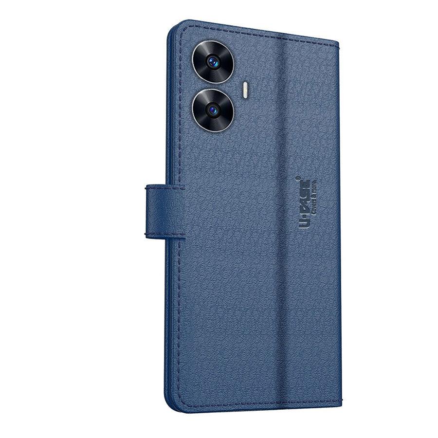 U-CASE Flip Cover for Realme C55 5G / Realme Narzo N55 Vegan Foldable Stand & Pocket Magnetic Closure - Aibex