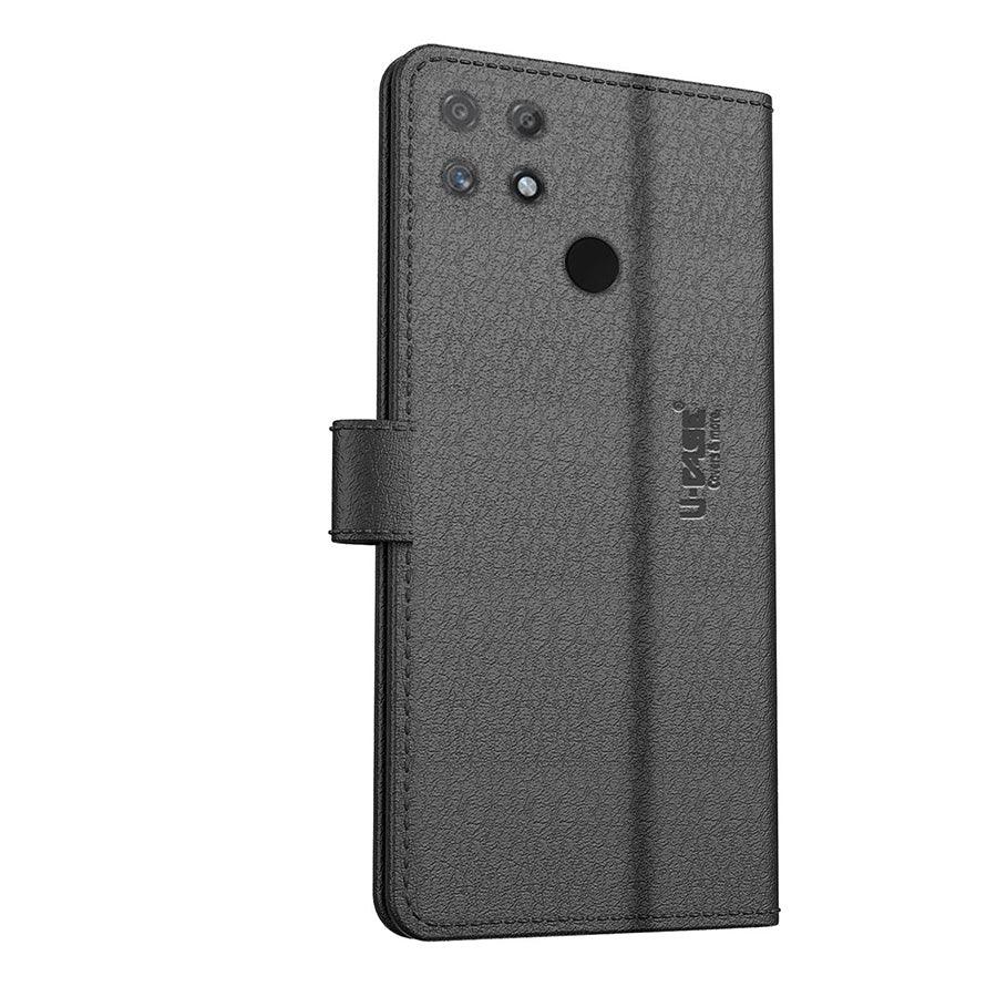 U-CASE Flip Cover for Realme Narzo 50A Vegan Foldable Stand & Pocket Magnetic Closure - Aibex