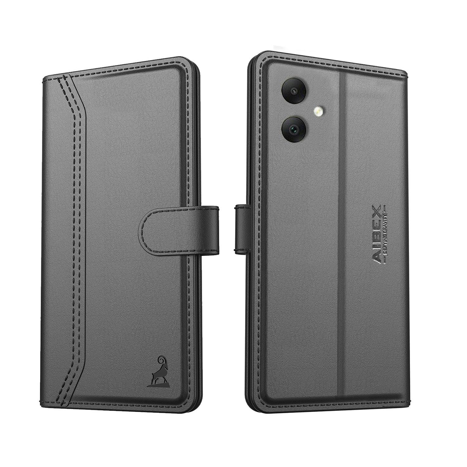 Samsung Galaxy A05 Aibex PU Leather Flip Cover Foldable Stand & Pocket Magnetic Closure - Aibex