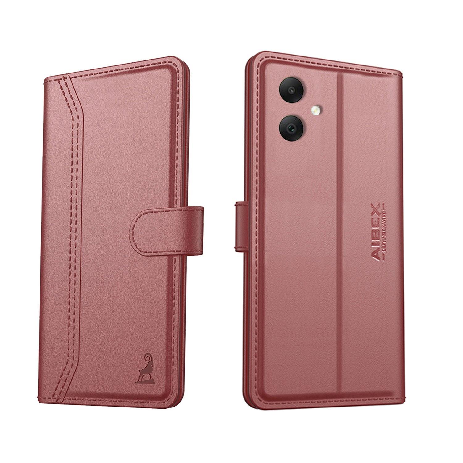 Samsung Galaxy A05 Aibex PU Leather Flip Cover Foldable Stand & Pocket Magnetic Closure - Aibex