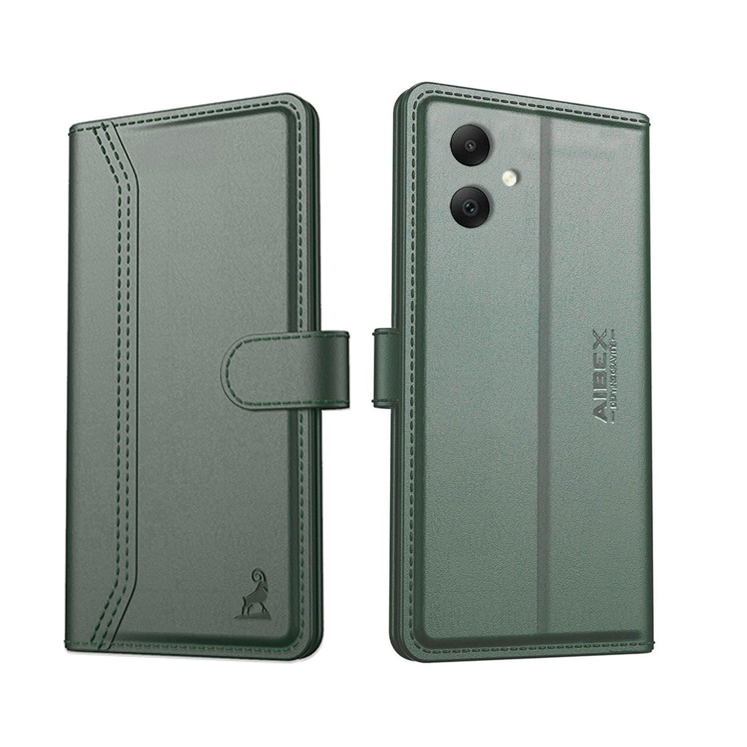 Samsung Galaxy A05 Aibex PU Leather Flip Cover Foldable Stand & Pocket Magnetic Closure - Aibex