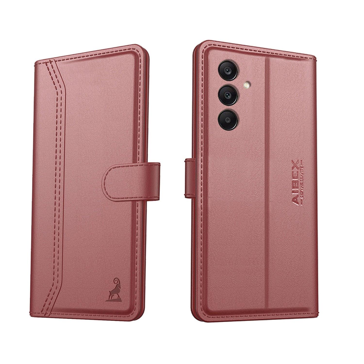 Samsung Galaxy A25 5G Aibex PU Leather Flip Cover Foldable Stand & Pocket Magnetic Closure - Aibex