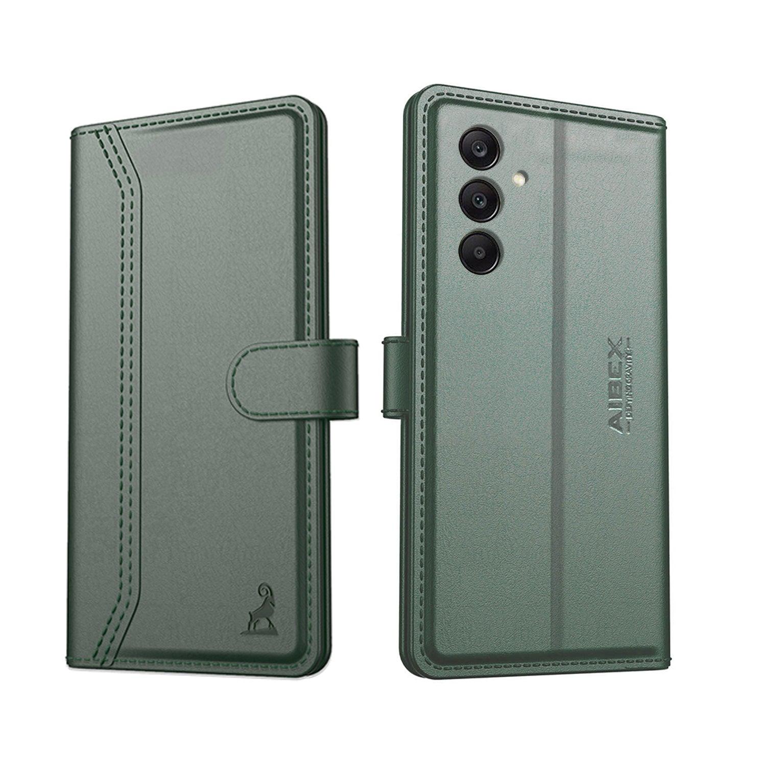Samsung Galaxy A15 5G Aibex PU Leather Flip Cover Foldable Stand & Pocket Magnetic Closure - Aibex
