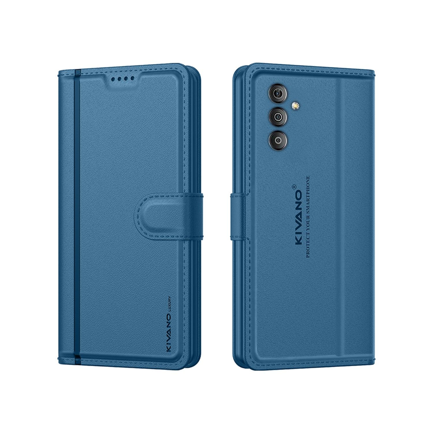 Leather Wallet Case for Samsung Galaxy F23 /Samsung Galaxy F13 4G / Samsung Galaxy M13 4G ?Stylish Flip Folio Cover with Card Holder, Stand-KIVANO LUXE - Aibex