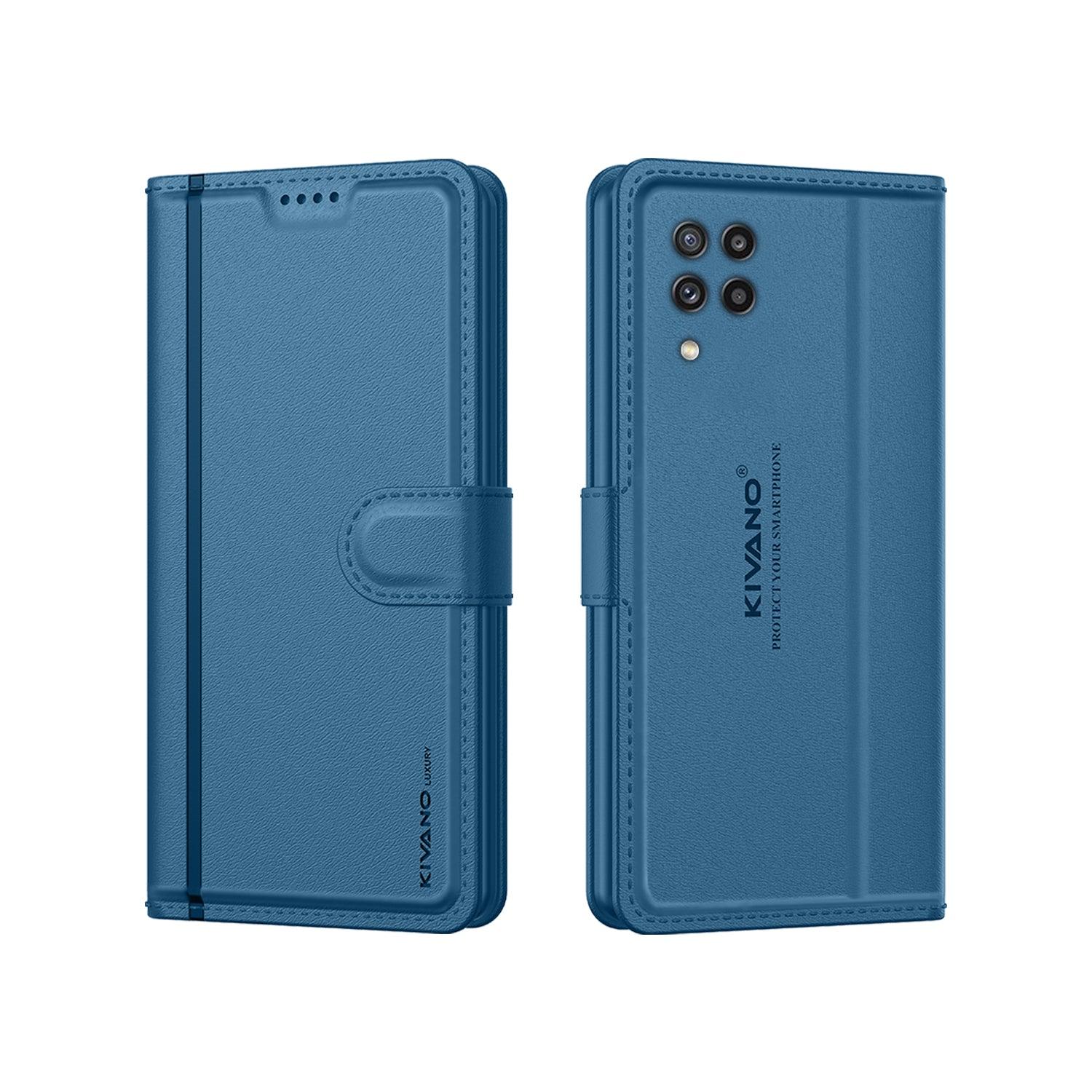 Leather Wallet Case for Samsung Galaxy M32 5G/ Samsung Galaxy A13 4G ?Stylish Flip Folio Cover with Card Holder, Stand -KIVANO LUXE - Aibex