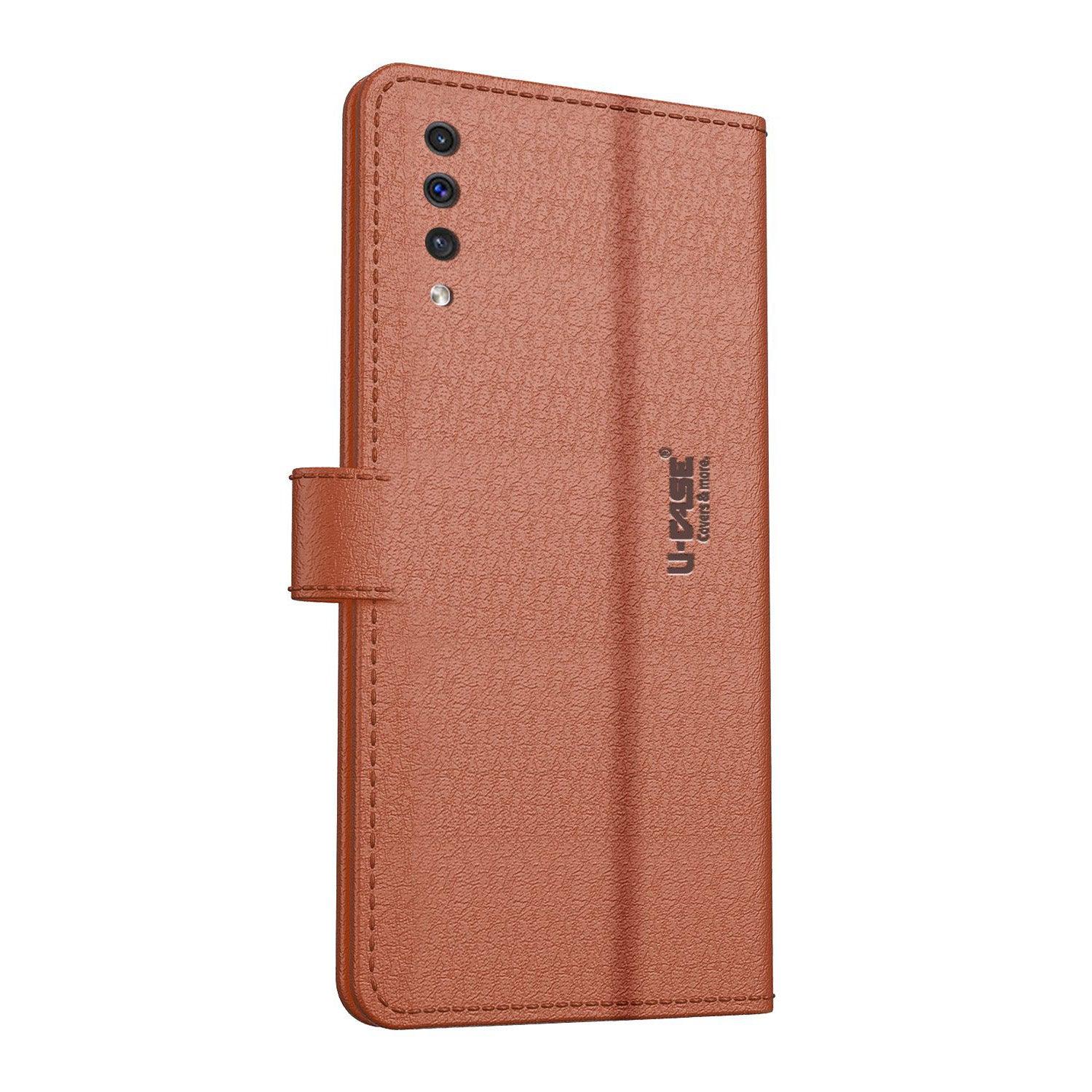 U-CASE Magnetic Flip Cover for Samsung Galaxy A50 / A50s / A30s Vegan Foldable Stand & Pocket Magnetic Closure - Aibex