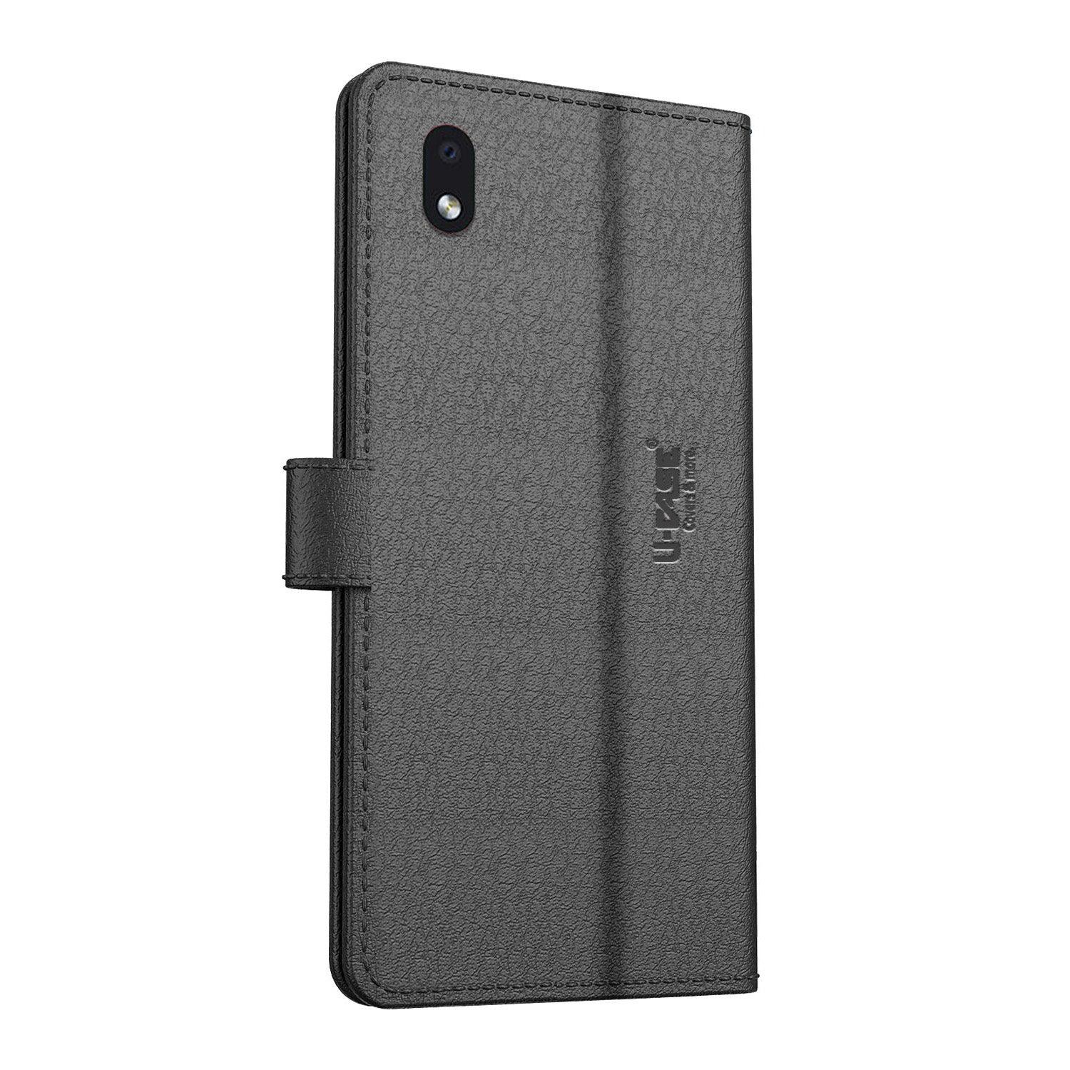 U-CASE Magnetic Flip Cover for Samsung Galaxy M01 Core Vegan Foldable Stand & Pocket Magnetic Closure - Aibex