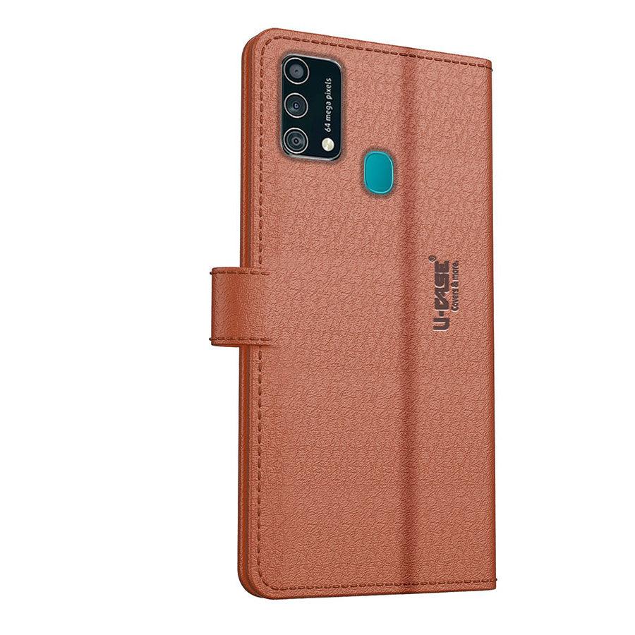 U-CASE Flip Cover for Samsung F41 Vegan Foldable Stand & Pocket Magnetic Closure - Aibex