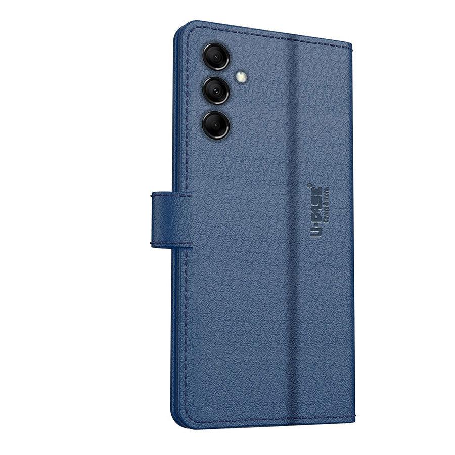 U-CASE Flip Cover for Samsung Galaxy M14 5G Vegan Foldable Stand & Pocket Magnetic Closure - Aibex