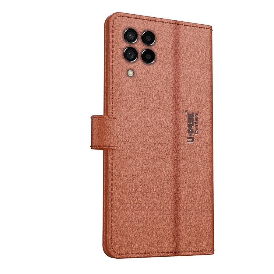U-CASE Flip Cover for Samsung Galaxy M53 5G Vegan Foldable Stand & Pocket Magnetic Closure - Aibex