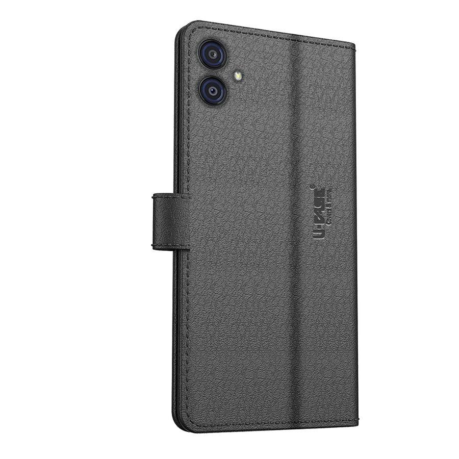 U-CASE Flip Cover for Samsung Galaxy M04 / A04 / F04 / A04e Vegan Foldable Stand & Pocket Magnetic Closure - Aibex