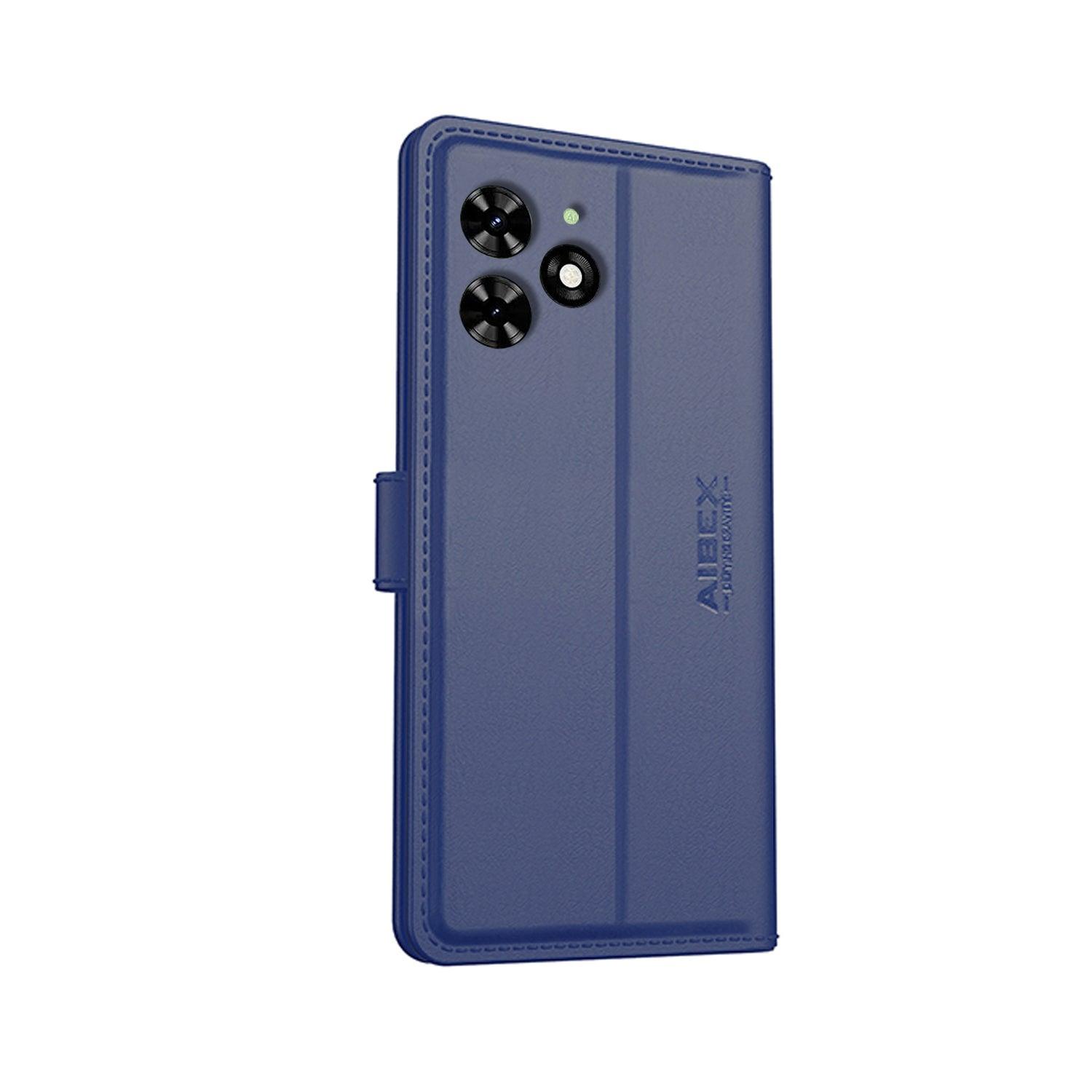 Tecno Spark Go 4G (2024) Aibex PU Leather Flip Cover Foldable Stand & Pocket Magnetic Closure - Aibex