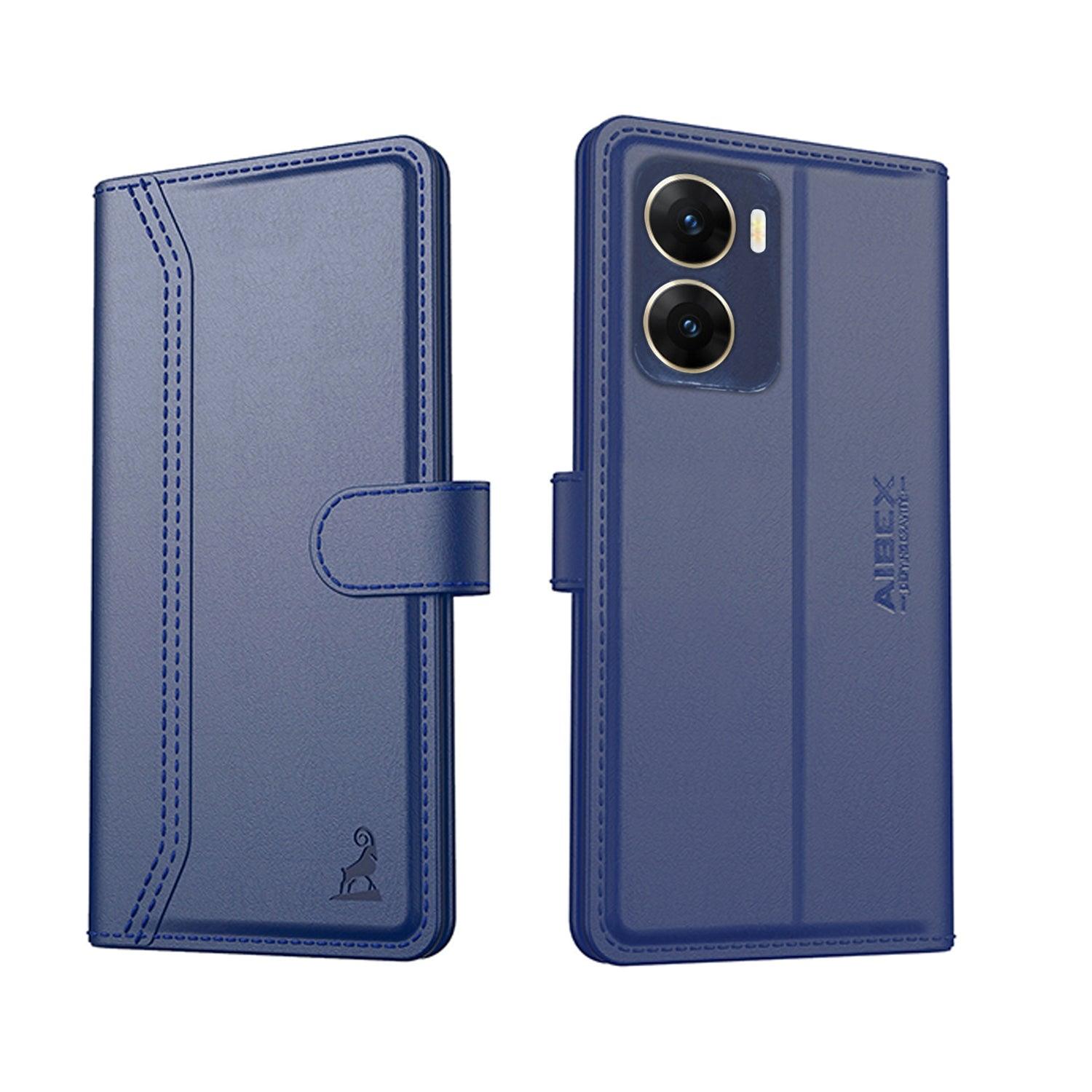 Vivo V29E 5G Aibex PU Leather Flip Cover Foldable Stand & Pocket Magnetic Closure - Aibex