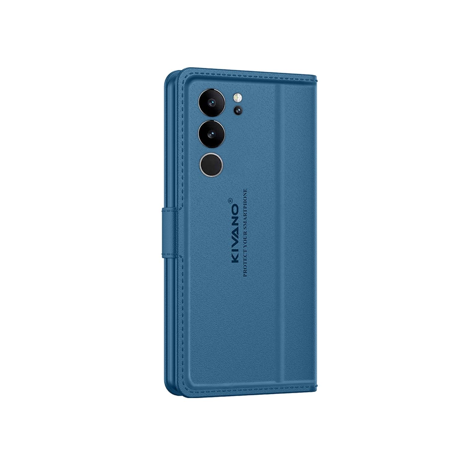 Leather Wallet Case for Vivo V29 Pro 5G / Vivo V29 5G ?Stylish Flip Folio Cover with Card Holder, Stand -KIVANO LUXE - Aibex