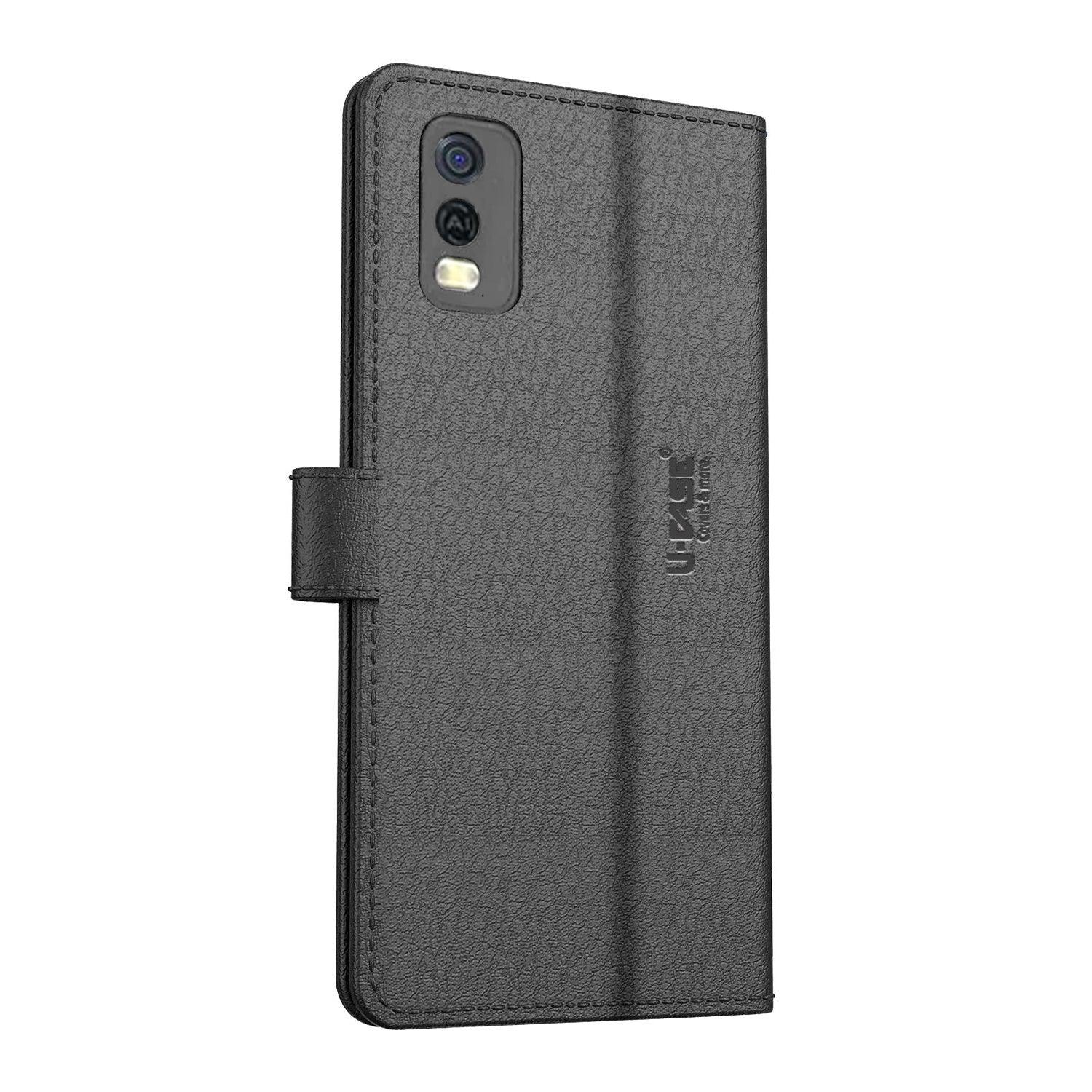 U-CASE Flip Cover for Vivo Y3s Vegan Foldable Stand & Pocket Magnetic Closure - Aibex