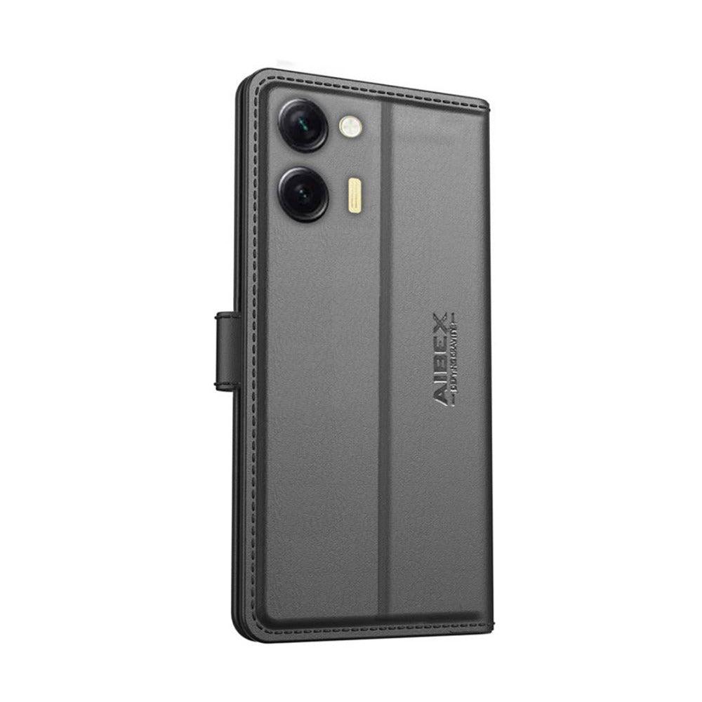 Vivo Y36 4G Aibex PU Leather Flip Cover Foldable Stand & Pocket Magnetic Closure - Aibex
