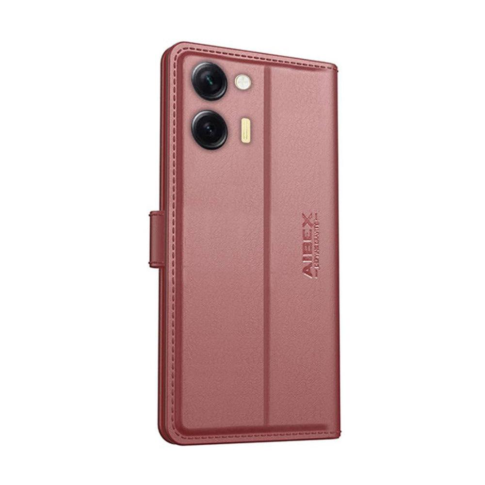 Vivo Y36 4G Aibex PU Leather Flip Cover Foldable Stand & Pocket Magnetic Closure - Aibex