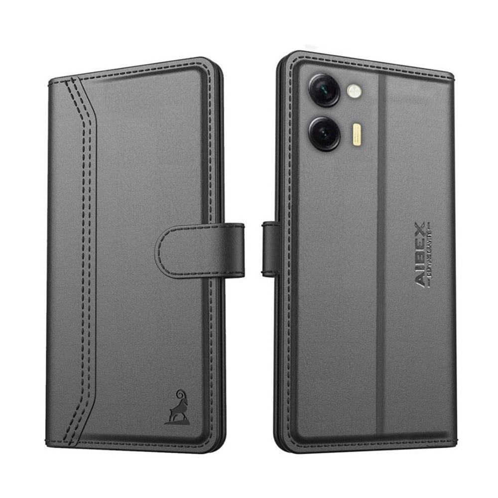 Vivo Y36 4G Aibex PU Leather Flip Cover Foldable Stand & Pocket Magnetic Closure - Aibex