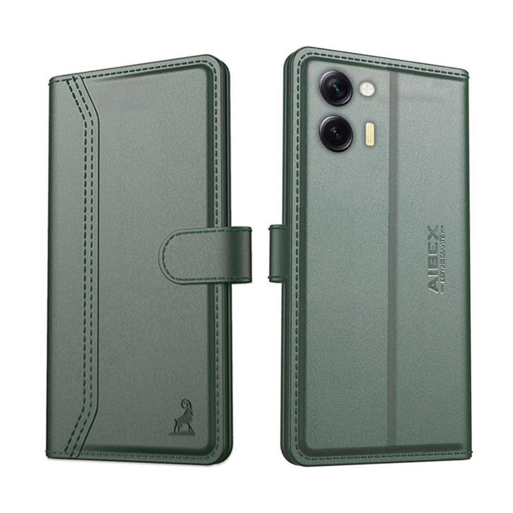 Vivo Y36 4G Aibex PU Leather Flip Cover Foldable Stand & Pocket Magnetic Closure - Aibex