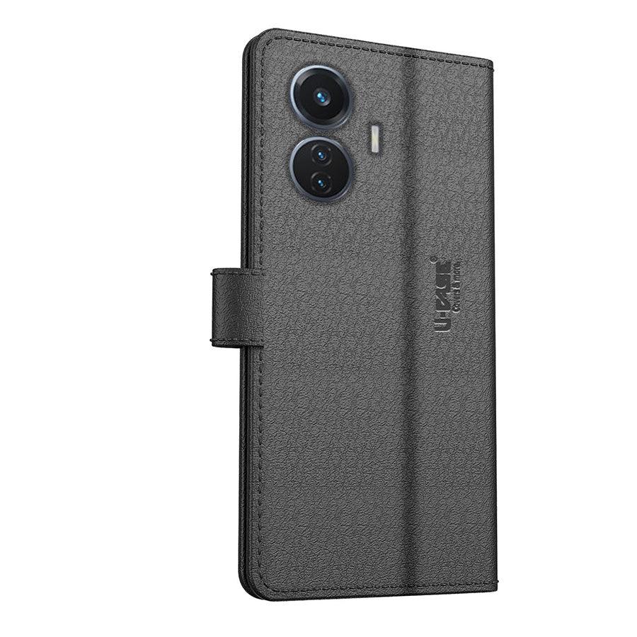U-CASE Flip Cover for Vivo T1 44W Vegan Foldable Stand & Pocket Magnetic Closure - Aibex