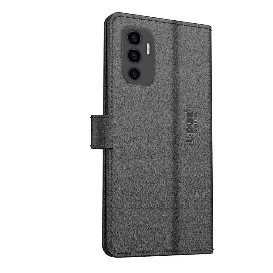 U-CASE Flip Cover for Vivo V23e / Vivo Y75 4G Vegan Foldable Stand & Pocket Magnetic Closure - Aibex