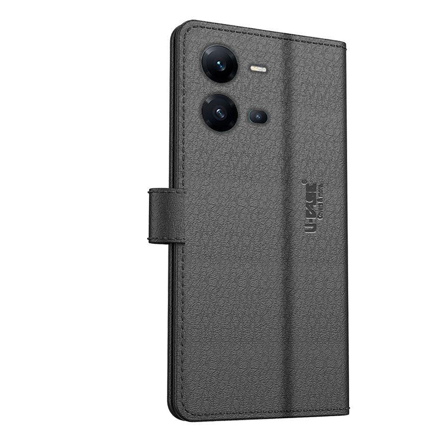 U-CASE Flip Cover for Vivo V25 Vegan Foldable Stand & Pocket Magnetic Closure - Aibex