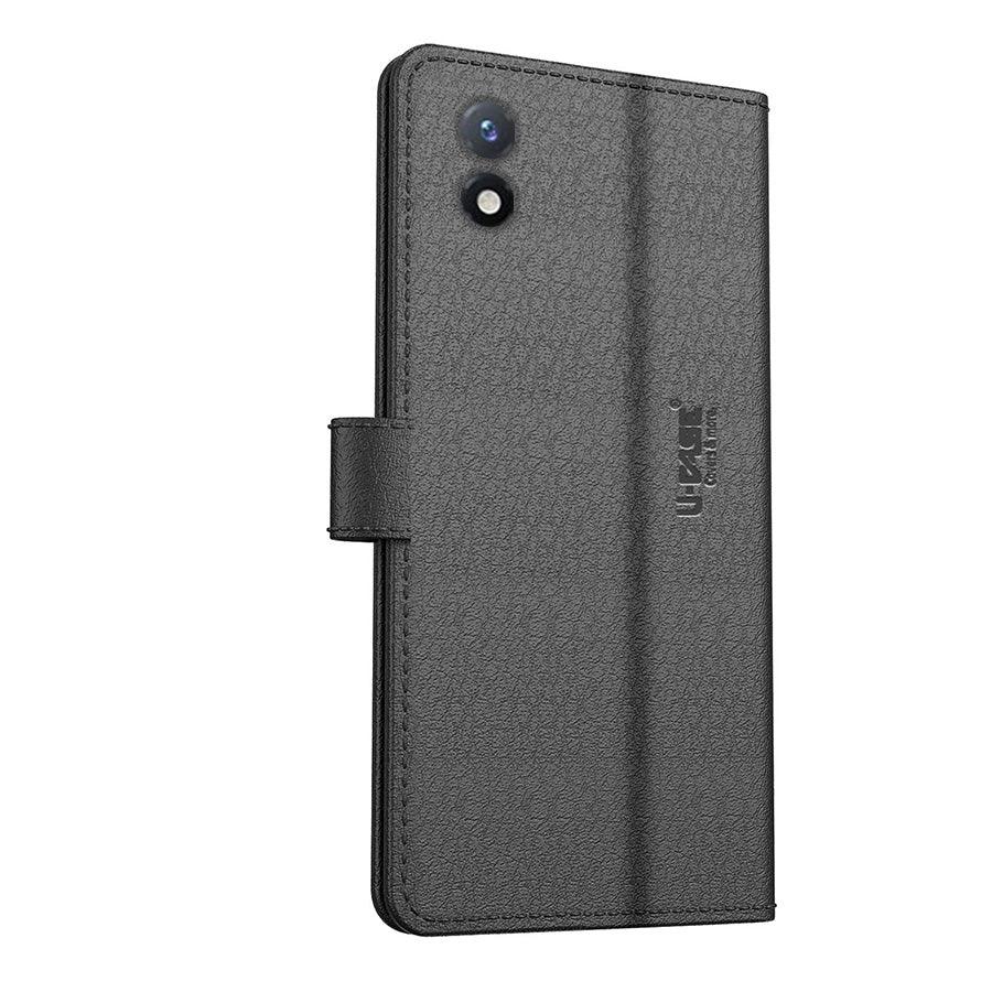 U-CASE Flip Cover for Vivo Y02 / Vivo Y02t Vegan Foldable Stand & Pocket Magnetic Closure - Aibex