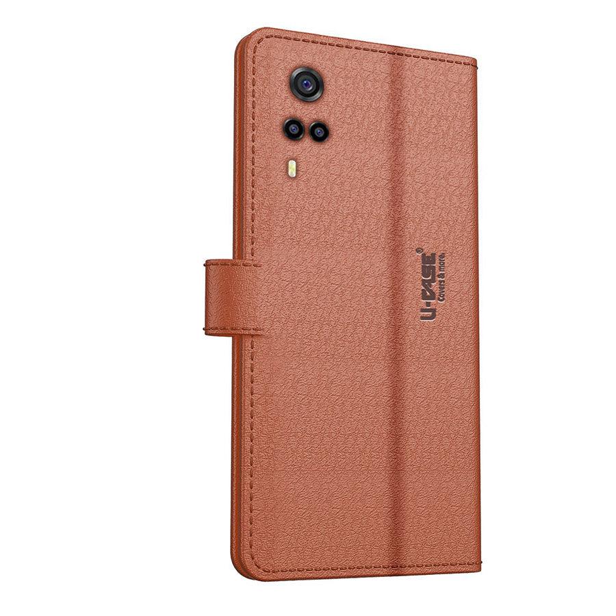 U-CASE Flip Cover for Vivo Y53s Vegan Foldable Stand & Pocket Magnetic Closure - Aibex