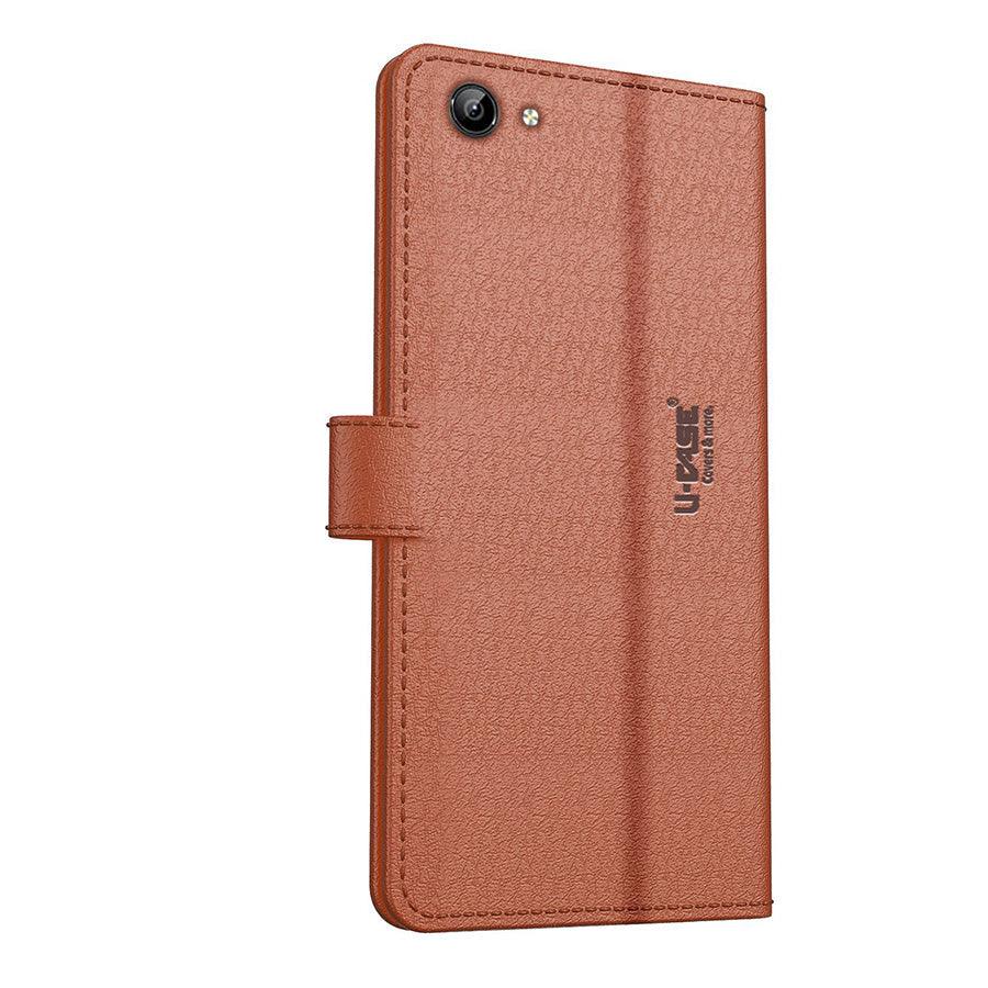 U-CASE Flip Cover for Vivo Y71 Vegan Foldable Stand & Pocket Magnetic Closure - Aibex