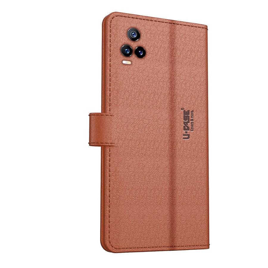 U-CASE Flip Cover for Vivo Y73 Vegan Foldable Stand & Pocket Magnetic Closure - Aibex