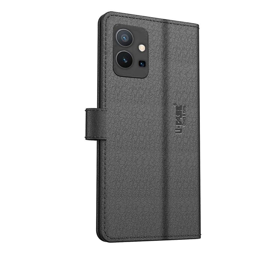U-CASE Flip Cover for Vivo Y75 5G / Vivo T1 5G / iQOO Z6 5G Vegan Foldable Stand & Pocket Magnetic Closure - Aibex