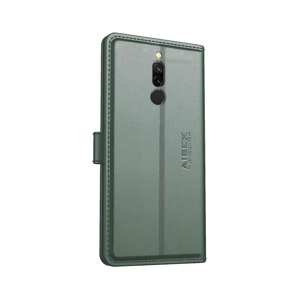Xiaomi Redmi 8 Aibex PU Leather Flip Cover Foldable Stand & Pocket Magnetic Closure - Aibex