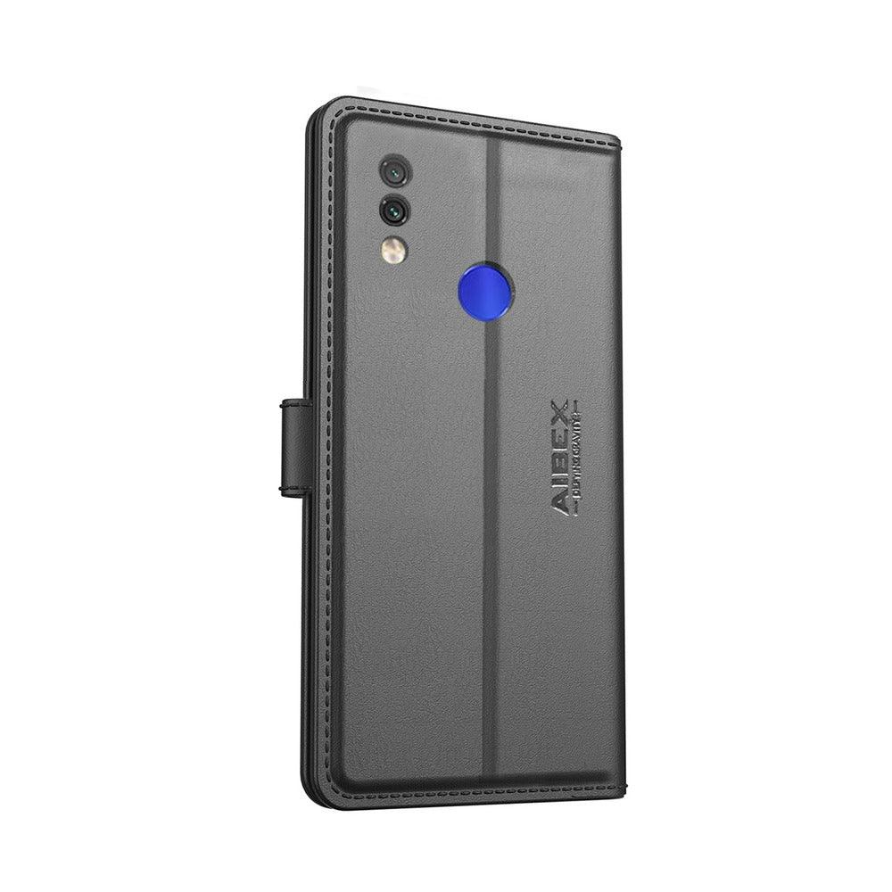 Xiaomi Redmi Note 7 Pro Aibex PU Leather Flip Cover Foldable Stand & Pocket Magnetic Closure - Aibex