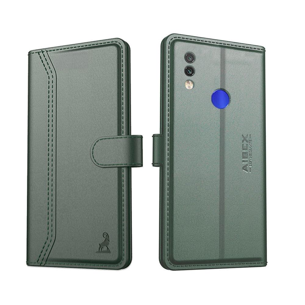 Xiaomi Redmi Note 7 Pro Aibex PU Leather Flip Cover Foldable Stand & Pocket Magnetic Closure - Aibex