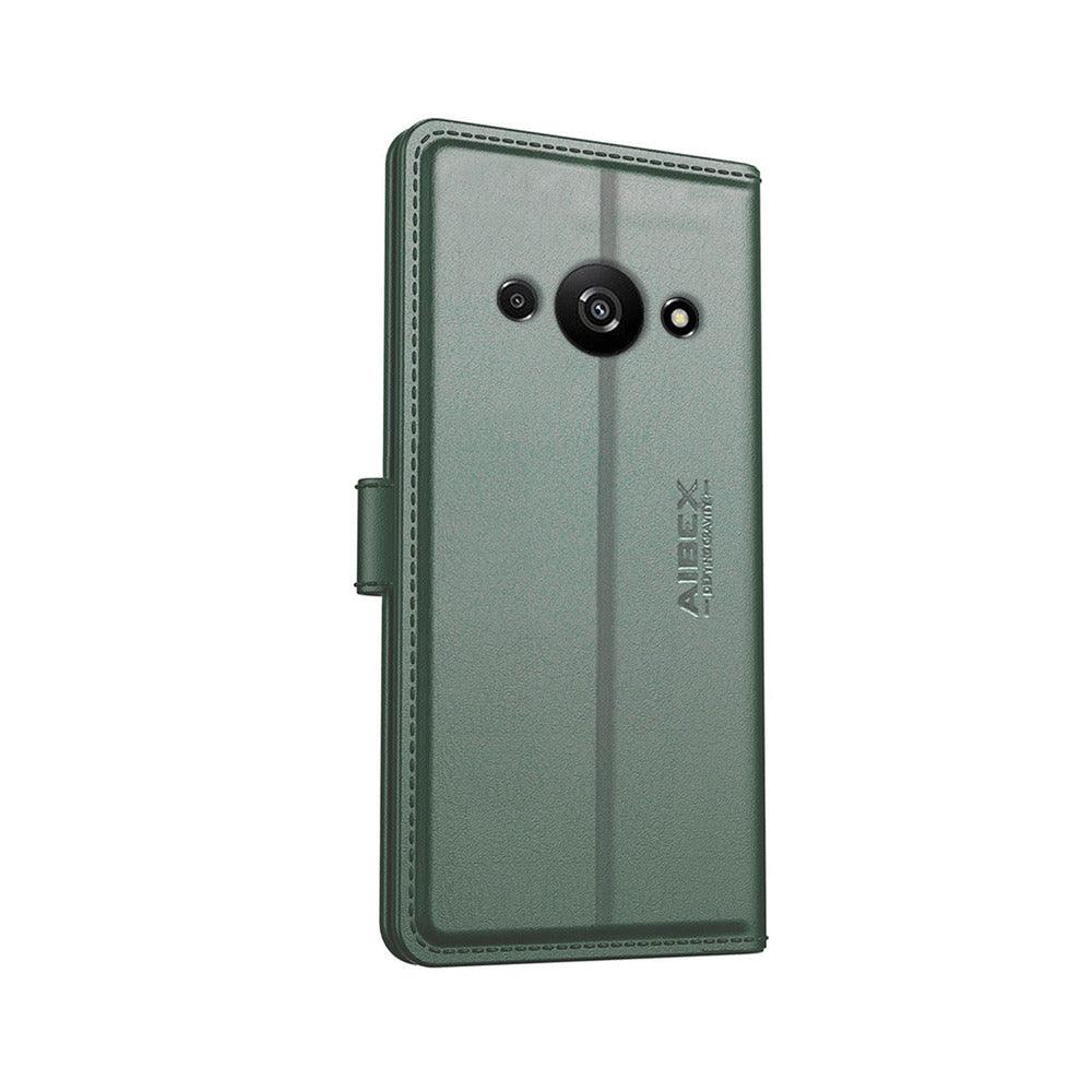 Xiaomi Redmi A3 / Poco C61 Aibex PU Leather Flip Cover Foldable Stand & Pocket Magnetic Closure - Aibex