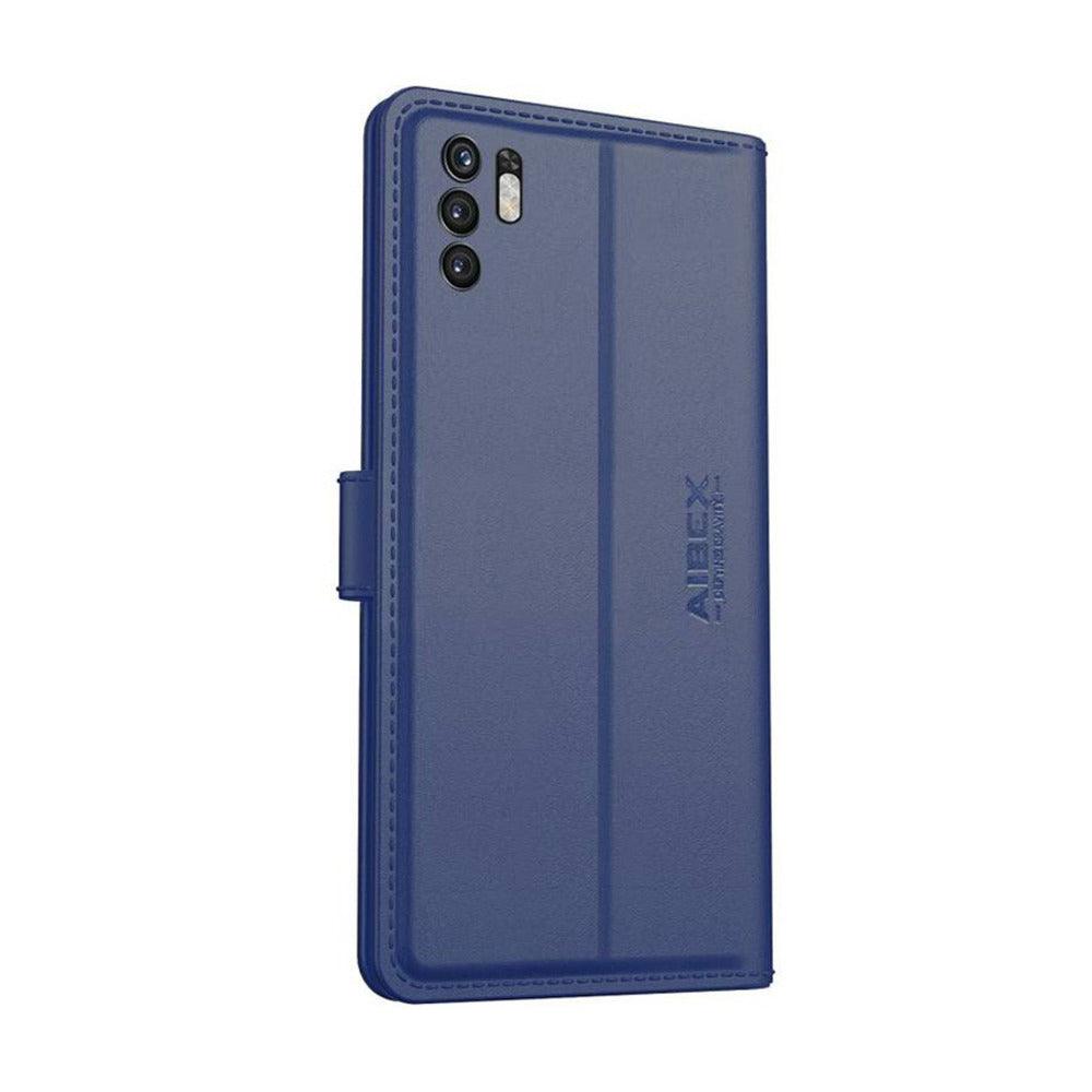 Xiaomi Redmi Note 10T 5G Aibex PU Leather Flip Cover Foldable Stand & Pocket Magnetic Closure - Aibex