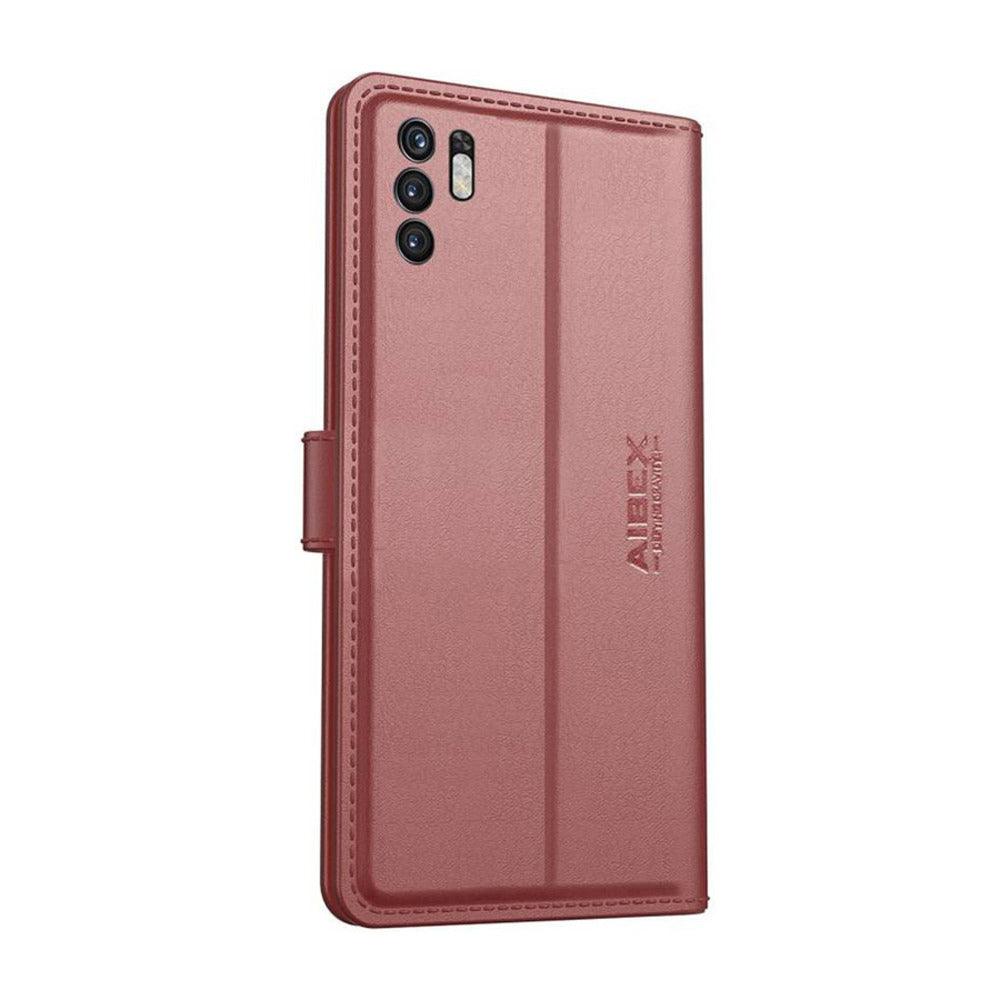 Xiaomi Redmi Note 10T 5G Aibex PU Leather Flip Cover Foldable Stand & Pocket Magnetic Closure - Aibex