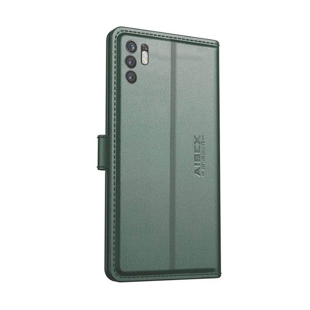 Xiaomi Redmi Note 10T 5G Aibex PU Leather Flip Cover Foldable Stand & Pocket Magnetic Closure - Aibex