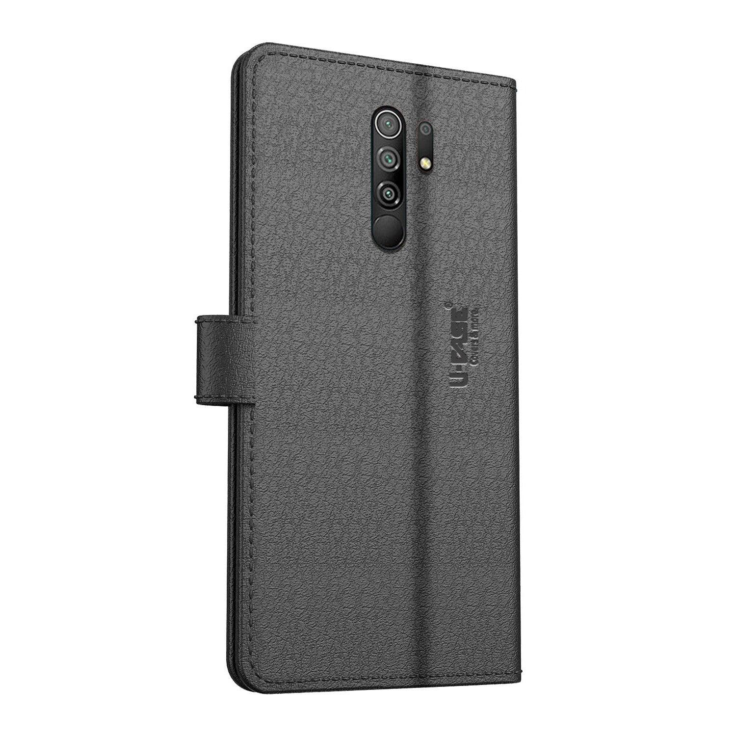 U-CASE Magnetic Flip Cover for Xiaomi Poco M2 Vegan Foldable Stand & Pocket Magnetic Closure - Aibex