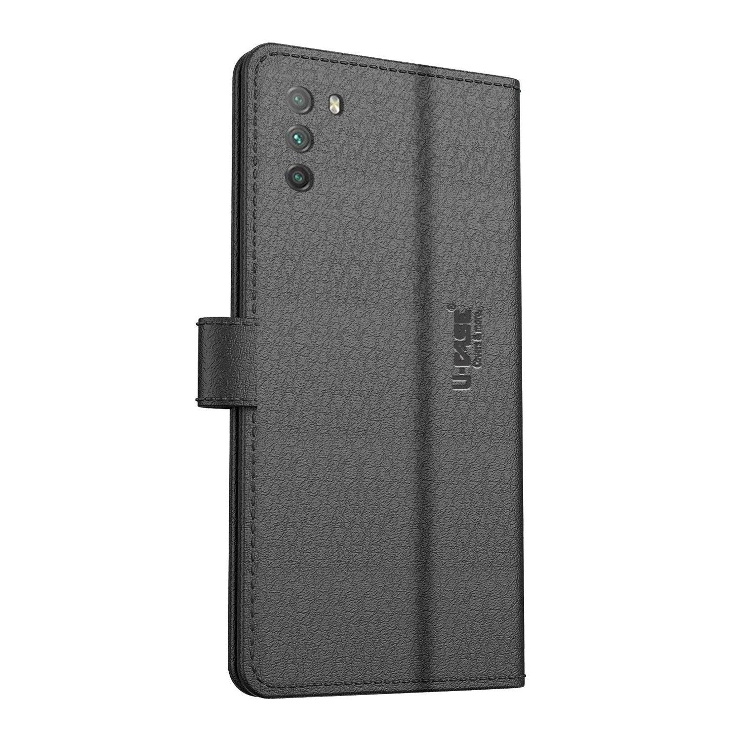 U-CASE Magnetic Flip Cover for Xiaomi Poco M3 / Redmi 9 Power Vegan Foldable Stand & Pocket Magnetic Closure - Aibex