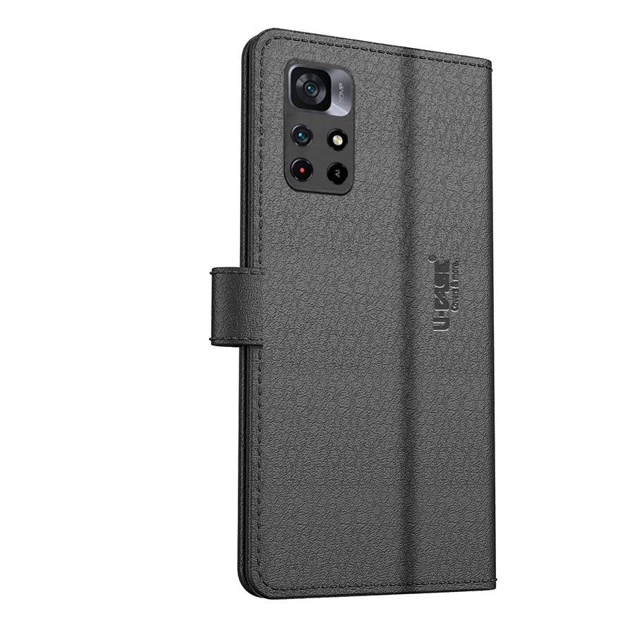 U-CASE Flip Cover for Xiaomi Poco M4 Pro 5G Vegan Foldable Stand & Pocket Magnetic Closure - Aibex