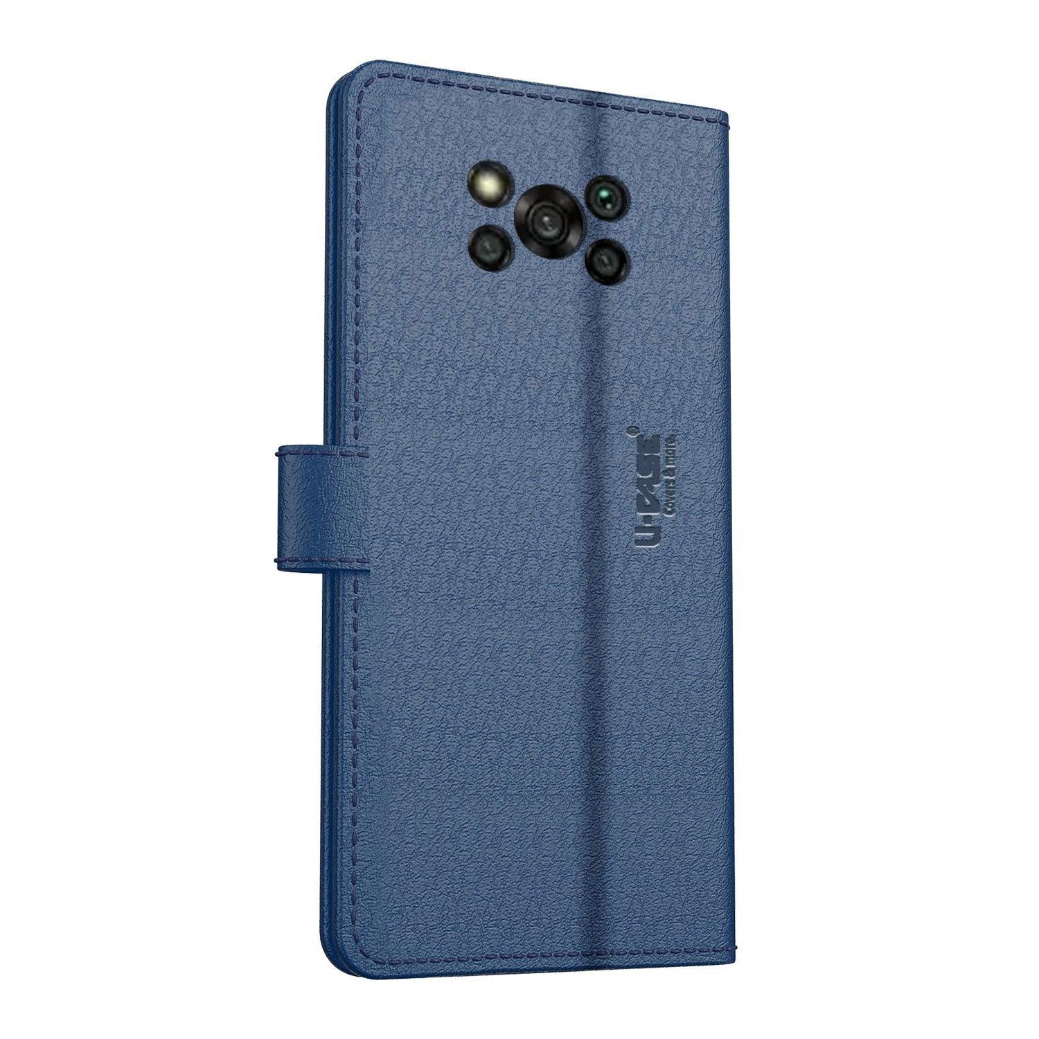 U-CASE Magnetic Flip Cover for Xiaomi Poco X3 Pro / Poco X3 Power Vegan Foldable Stand & Pocket Magnetic Closure - Aibex