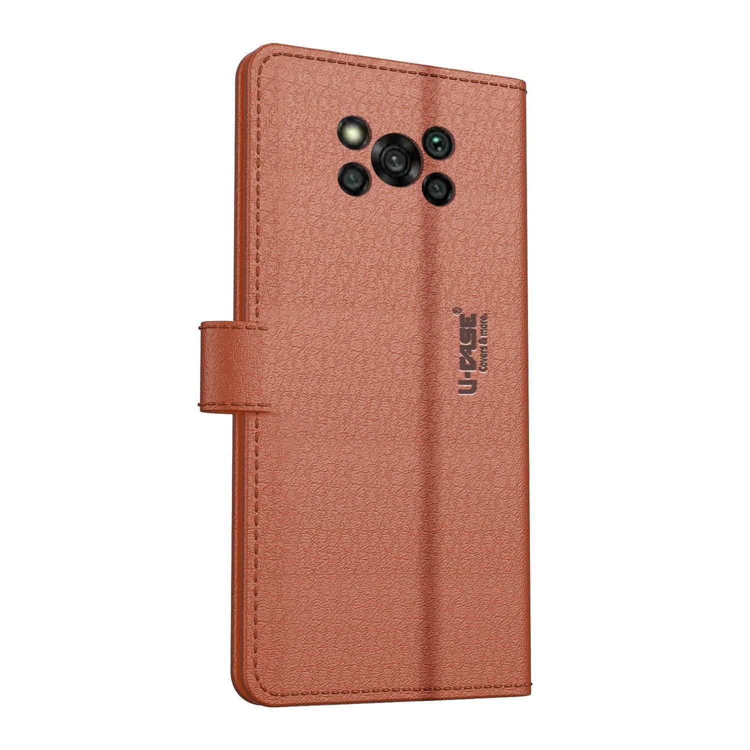 U-CASE Magnetic Flip Cover for Xiaomi Poco X3 Pro / Poco X3 Power Vegan Foldable Stand & Pocket Magnetic Closure - Aibex