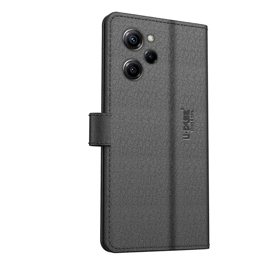 U-CASE Flip Cover for Xiaomi Poco X5 Pro 5G Vegan Foldable Stand & Pocket Magnetic Closure - Aibex