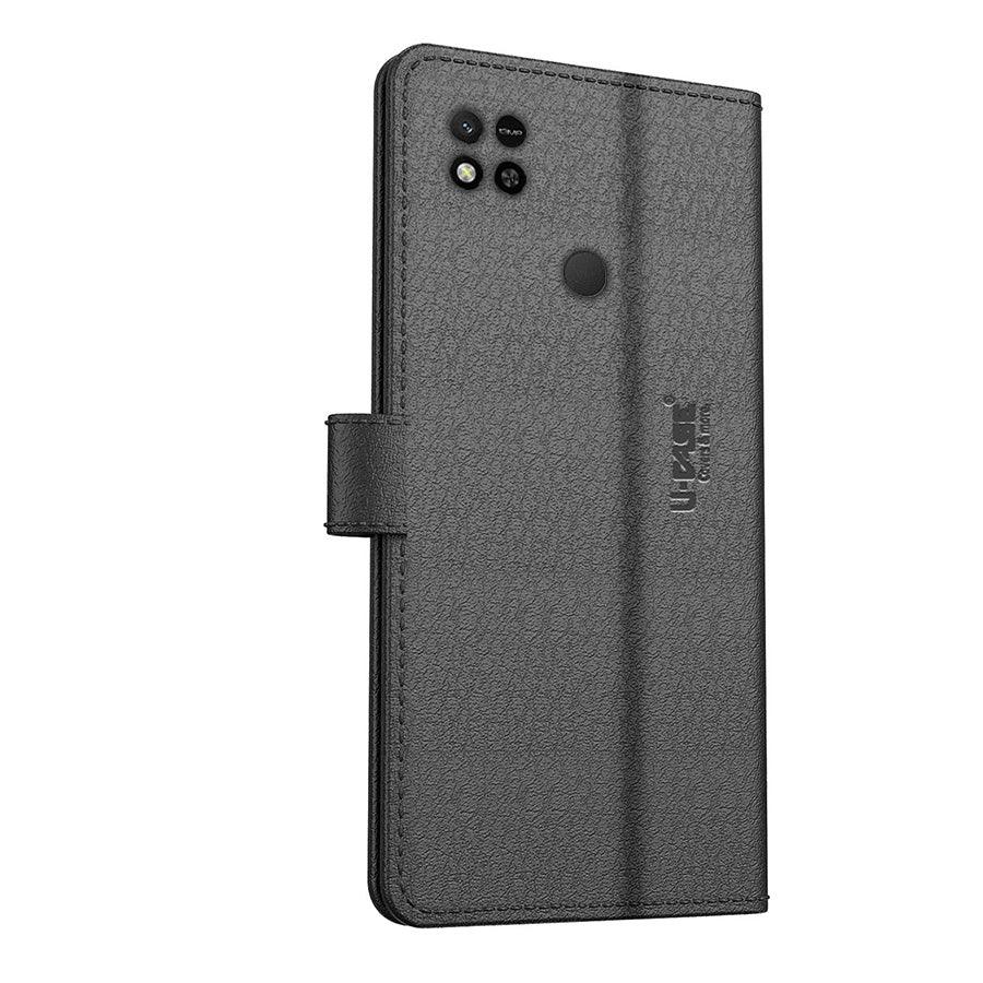 U-CASE Flip Cover for Xiaomi Redmi 10A Vegan Foldable Stand & Pocket Magnetic Closure - Aibex