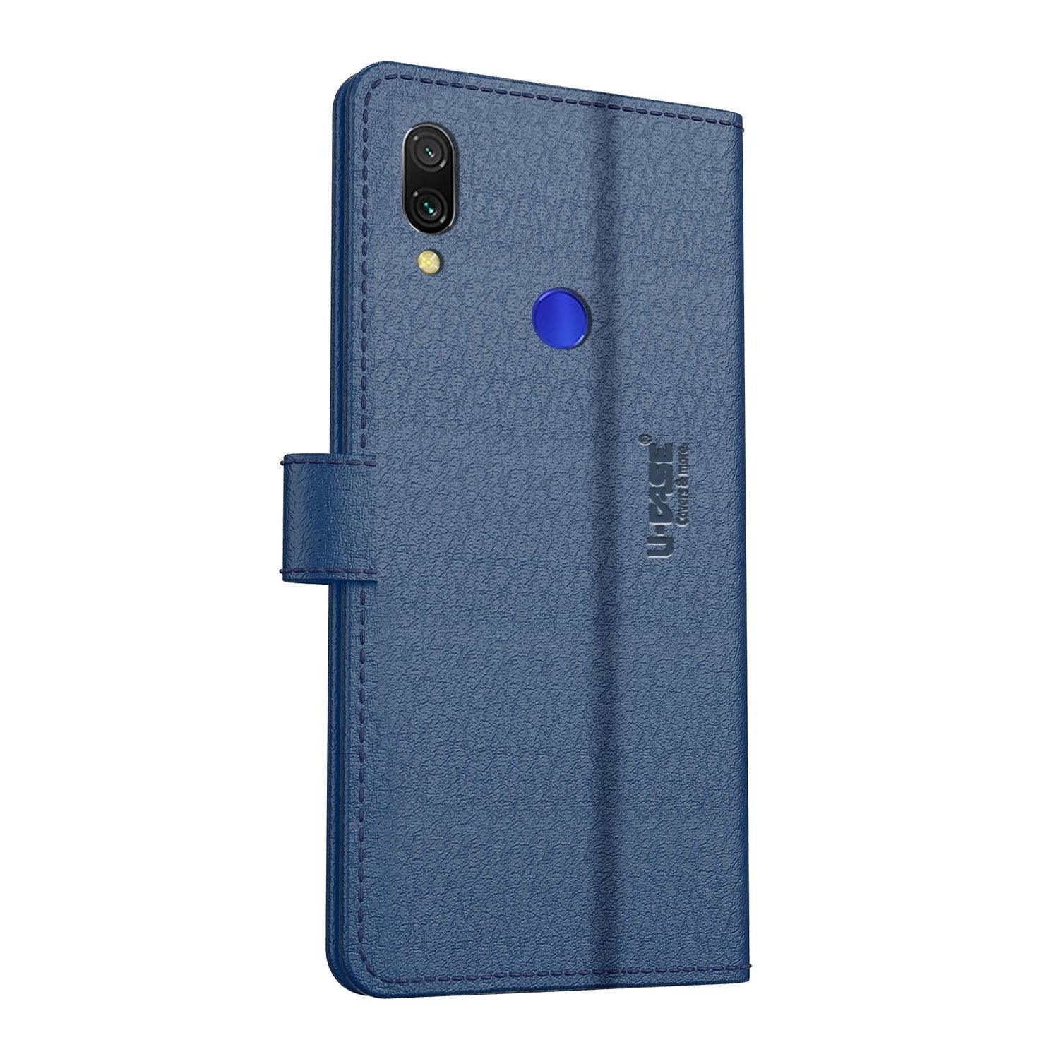 U-CASE Magnetic Flip Cover for Xiaomi Redmi Note 7 / 7s / Redmi Note 7 Pro Vegan Foldable Stand & Pocket Magnetic Closure - Aibex