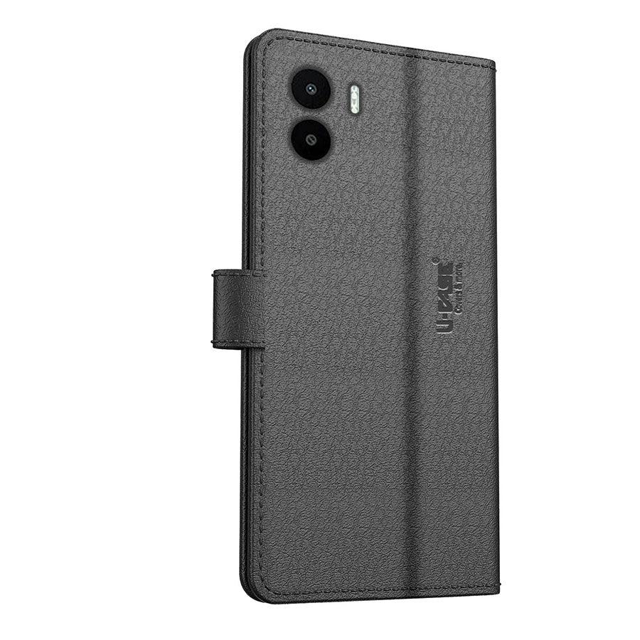 U-CASE Flip Cover for Xiaomi Redmi A1/ Xiaomi Redmi A2 2023 Vegan Foldable Stand & Pocket Magnetic Closure - Aibex