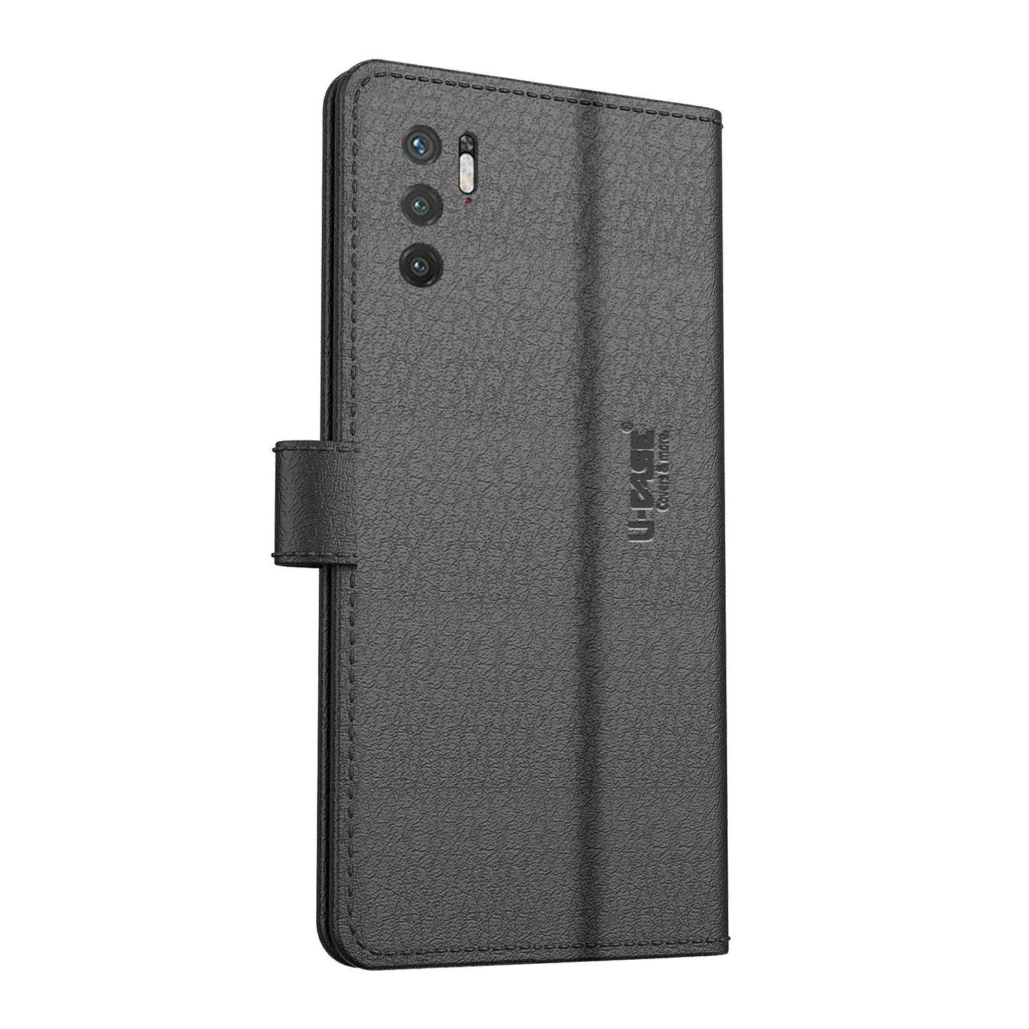 U-CASE Magnetic Flip Cover for Xiaomi Redmi Note 10T 5G Vegan Foldable Stand & Pocket Magnetic Closure - Aibex