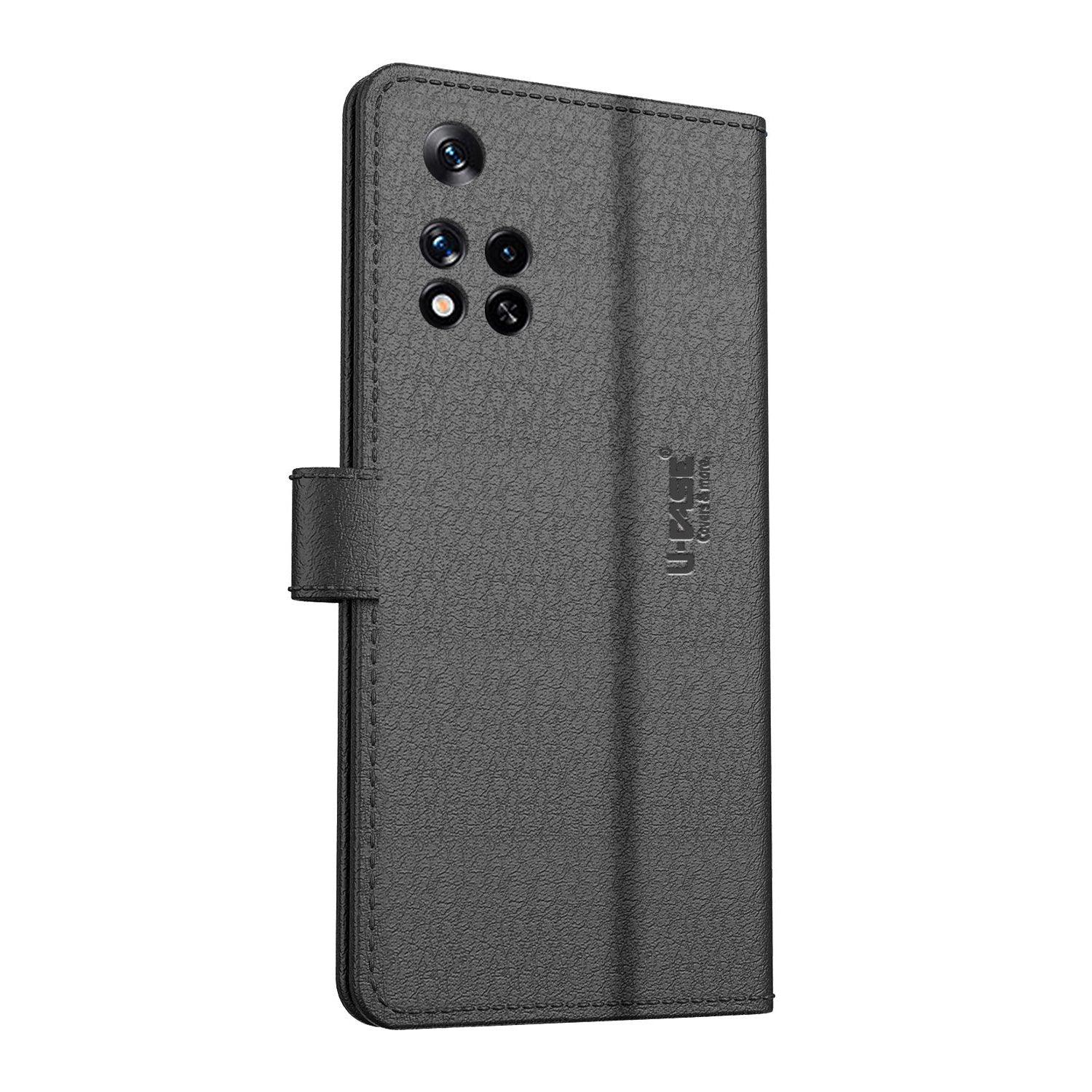 U-CASE Magnetic Flip Cover for Xiaomi Redmi Note 11 Pro Plus 5G Vegan Foldable Stand & Pocket Magnetic Closure - Aibex